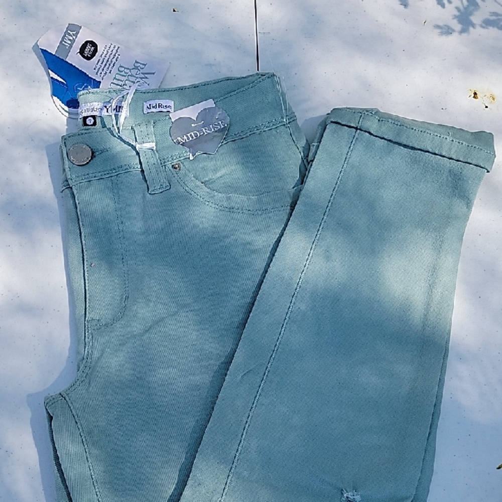 High Rise Mint Green Women's Jeans